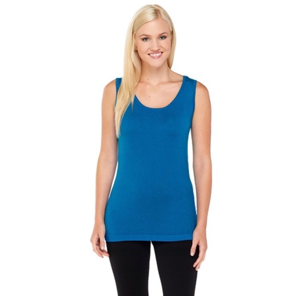 Linea by Louis Dell'Olio Whisper Knit Scoop Neck Tank, NWT 2X Black A237404 - Picture 2 of 13